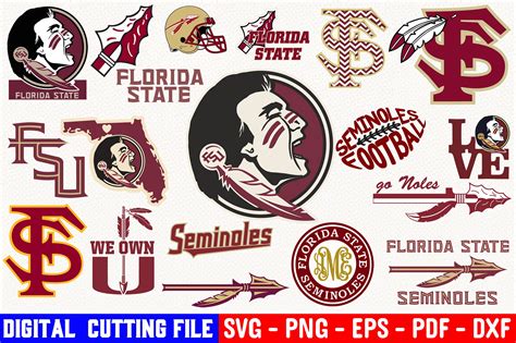 Florida State Seminoles Logo Bundle Svg Fsu Florida State Go Etsy