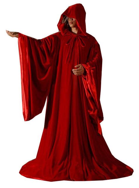 Hooded Velvet Wizard Cloakcape Men Halloween With Sleeves Robe Various