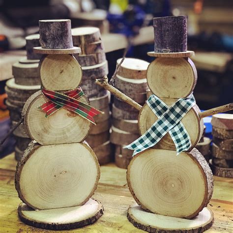 Diy Wooden Snowmen Christmas Decorations Snowman Christmas