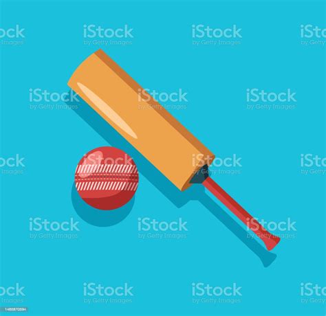 Cricket Bat And Ball Vector Illustration Stock Illustration Download