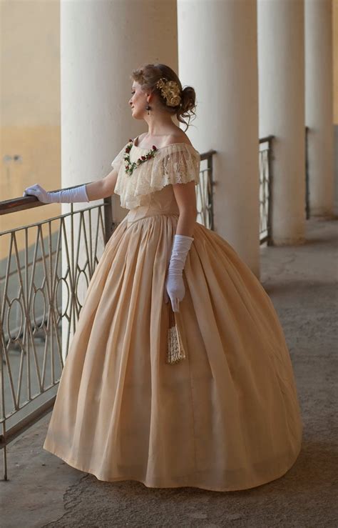 1860s Ball Gown American Civil War Dress North And South Etsy War