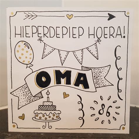 Kaart voor oma Verjaardagskaart ideeën Kaart ideeën verjaardag