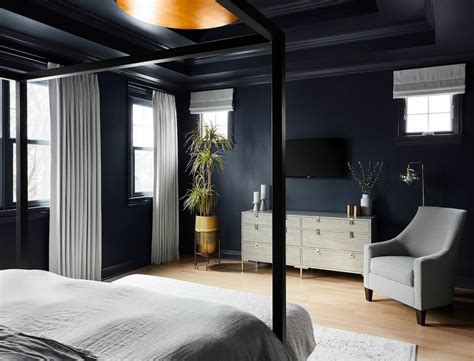Before And After Glam Black Ceiling Master Bedroom Suite Decorilla