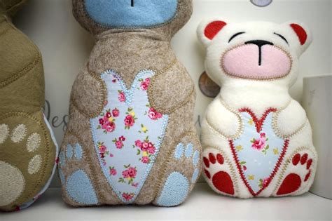 Bear Plush Ith Heart Bear Plush More Than 1 Size Available Etsy