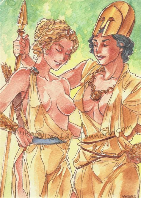 Rule 34 Artemis Athena Greek Mythology Mythology Saniika.