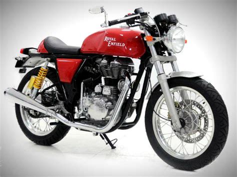 The number plate shifts to the left side of the motorcycle. Royal Enfield Continental GT Cafe Racer India Debut In ...