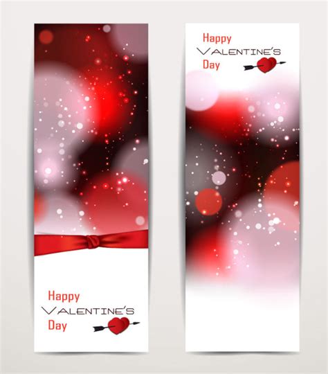 Free Exquisite Vertical Valentines Day Banner Vector 01 Titanui