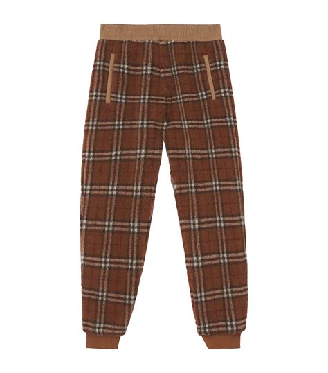 Burberry Brown Vintage Check Sweatpants Harrods Uk