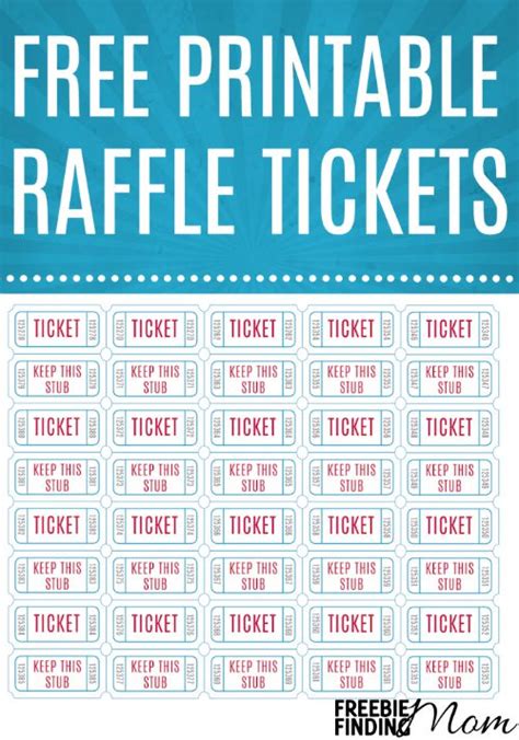 Free Printable Raffle Tickets Template Business
