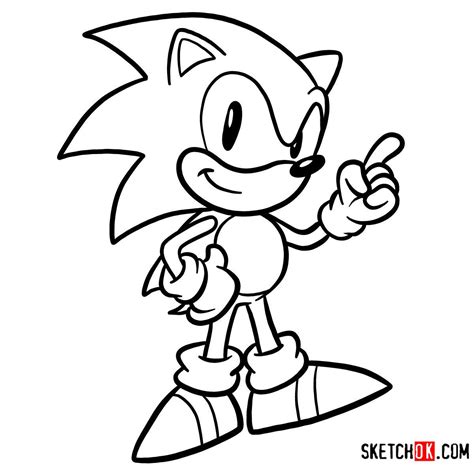 How To Draw Sonic Easy Drawings Hedgehog Drawing