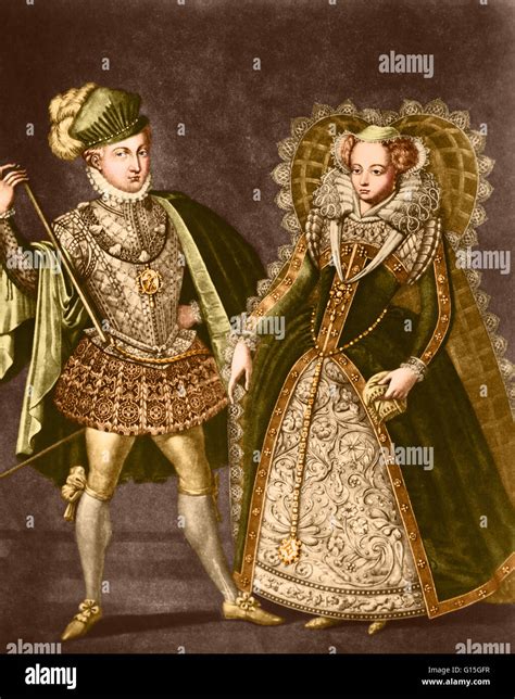 Color Enhanced Portrait Of Mary Queen Of Scots With Her Second Husband Henry Stuart Lord