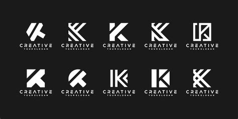 Premium Vector Set Of Creative Monogram Letter K Logo Design Template