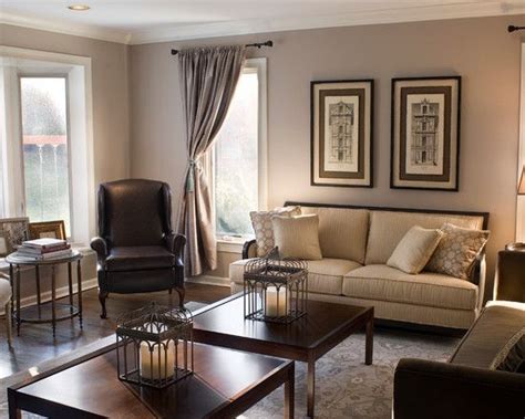 Traditional Chocolate Brown and Tan Living Room I like that wall color