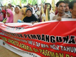 Aksi SPI Sumatera Barat Tolak Rancangan Undang Undang Pengadaan Tanah Serikat Petani Indonesia