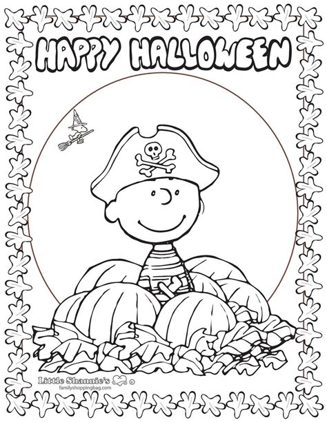 Free Printable Halloween Peanuts Coloring Pages And More Lil