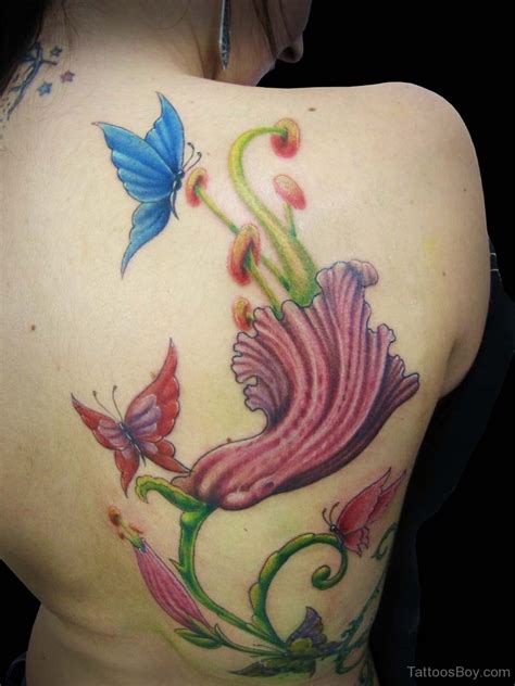 Tropical Flower Tattoo On Back Tattoo Designs Tattoo Pictures