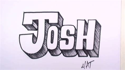 Graffiti Writing Josh Name Design 31 In 50 Names Promotion Mat Youtube