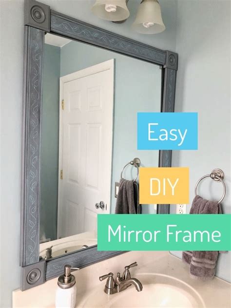 How To Make An Easy Diy Bathroom Mirror Frame Bathroom Mirror Frame Mirror