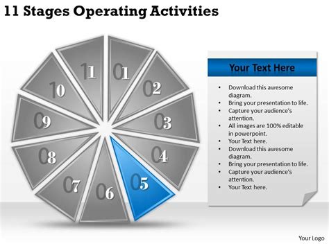 1013 Business Ppt Diagram 11 Stages Operating Activities Powerpoint