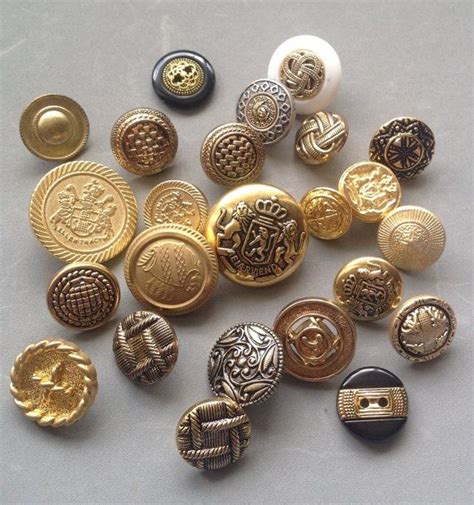 Vintage Gold Buttonsmixed Button Destashsewing And Craft Etsy