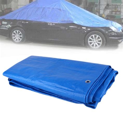 Car Auto Tarpaulin Luggage Cover Canvas Sheet Roof Shelter Tent Canopy