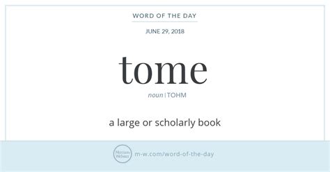 Word Of The Day Tome Merriam Webster