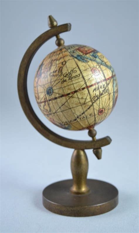 Free Shipping Beautiful Vintage Miniature World Globe With Solid