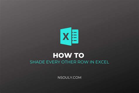 How To Shade Every Other Row In Excel Nsouly