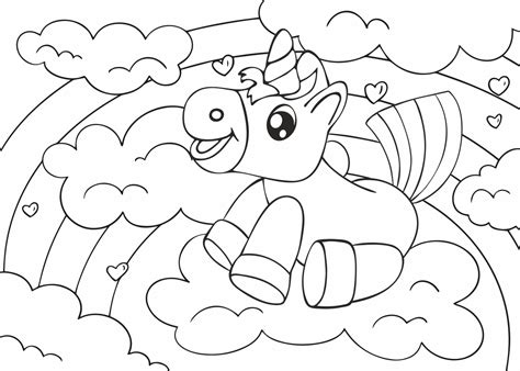 * * * * regenboog kleurplaat. Kleurplaat eenhoorn of Unicorn kleurplaat - Tijd met Kinderen