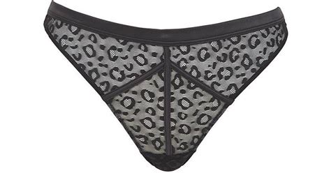 Figleaves Pimlico Thong Black Leopard • See Price
