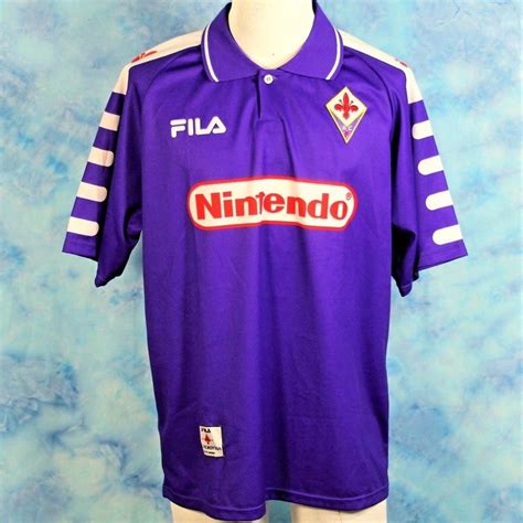 Fiorentina Nintendo Jersey Fiorentina 1998 Home Football Shirt