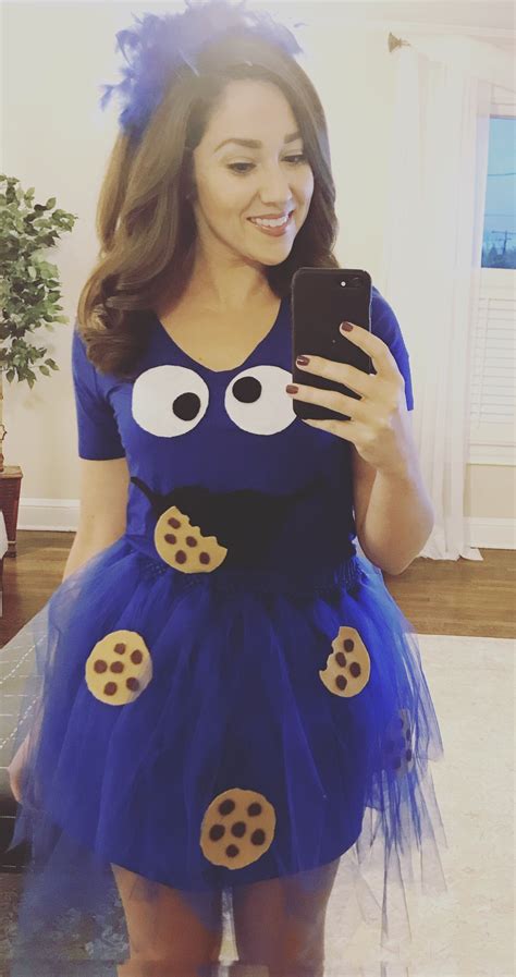 Diy Cute Cookie Monster Costume Cute Halloween Costumes Cookie
