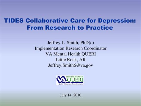 Ppt Tides Collaborative Care For Depression From Research To