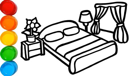 Glitter Bedroom Drawing And Coloring Pages For Kids Bedroom Painting