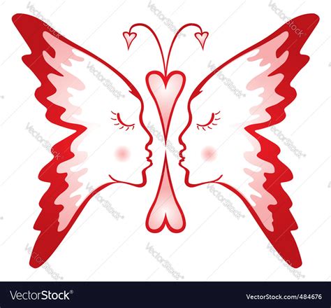 Butterfly Of Love Royalty Free Vector Image Vectorstock