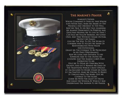 The Marine S Prayer Plaque Etsy