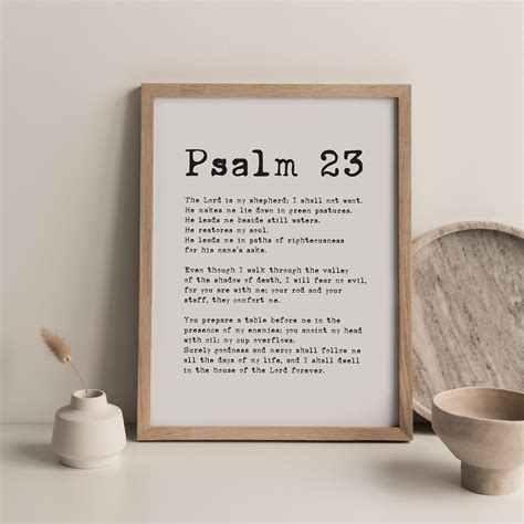 Psalm 23 Bible Verse Wall Art Printable Scripture Prints Etsy