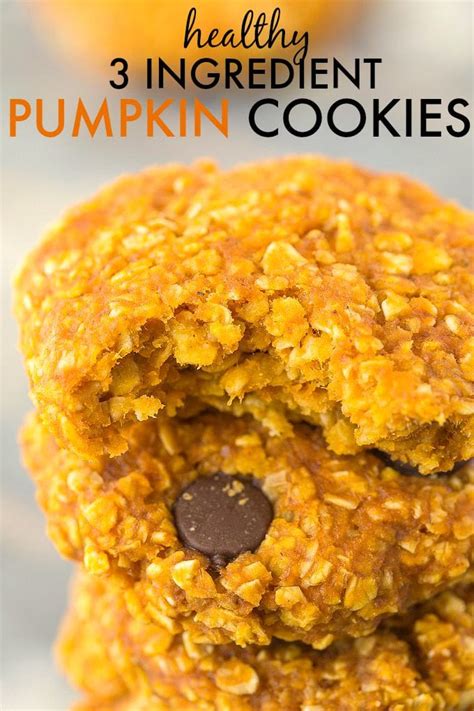 When christmastime rolled around, other ingredients and spices were used to make rich and delicious cookies. Healthy 3 Ingredient Pumpkin Cookies