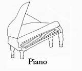 Piano Coloring Printable Keyboard Instruments Musical Drawing Pdf Popular Getcolorings sketch template