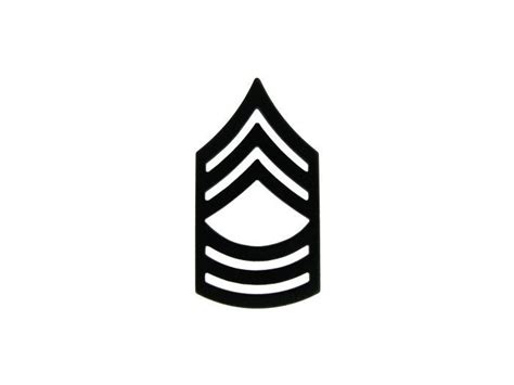 Army Master Sergeant Black Metal Collar Rank Insignia