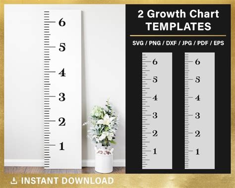 Growth Chart Svg Png Growth Ruler Svg Wall Ruler Svg Ruler Etsy