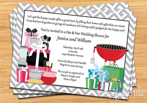 his and hers couple wedding shower invitation by eventfulcards