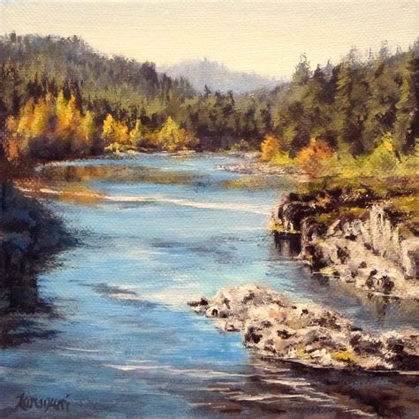 Colliding Rivers Fall Painting By Karen Ilari Fine Art America