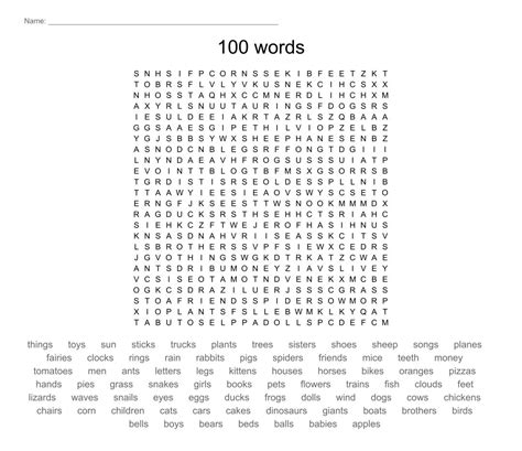 7 Best Images Of 100 Word Word Searches Printable