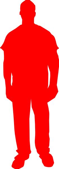 Red Person Outline Clip Art At Vector Clip Art Online