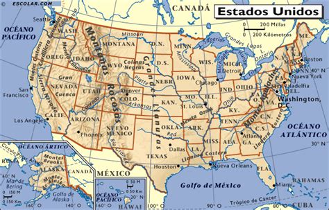 Mapa De Estados Unidos