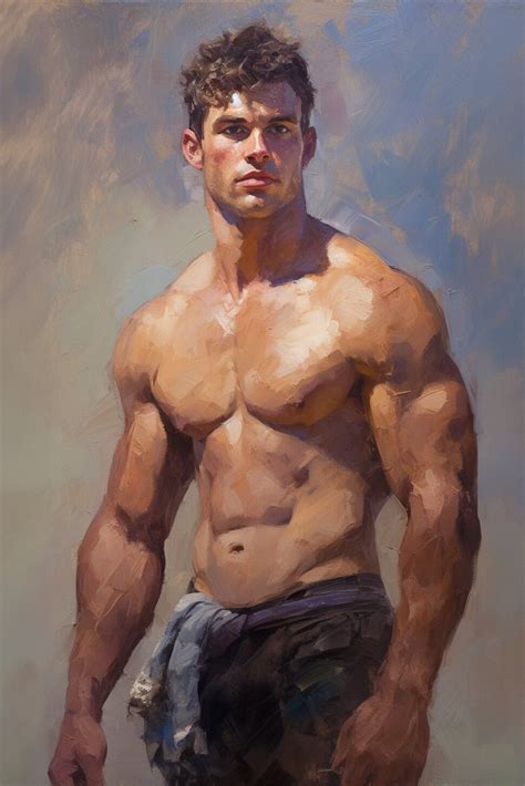 Impressionistic Painting Gay Art Male Painting Male Portrait Etsy UK