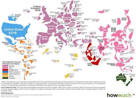 Map The Worlds Top Countries For Tourism In 2020 Economic Map