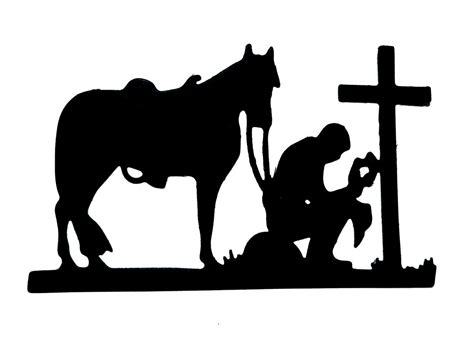 Cowboy Cowboys Walking Kneeling At Rugged Cross With Etsy