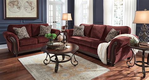 Chesterbrook Burgundy Living Room Set By Signature Design By Ashley